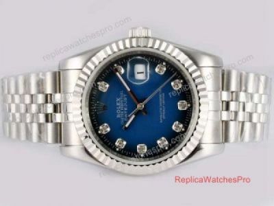 Rolex Datejust Blue Dial Jubilee Band Watch - Replica Pens And Watches For Sale